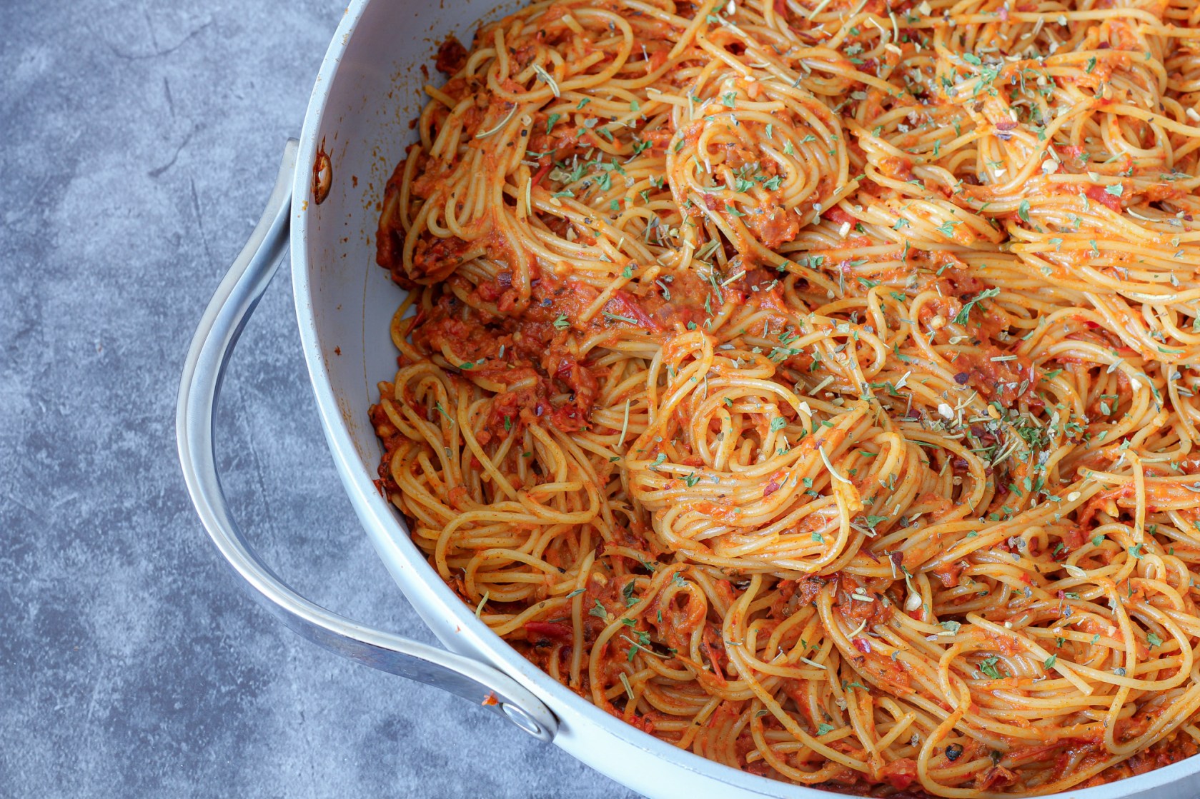 Roasted Pepper Pasta - A Plate of Happiness